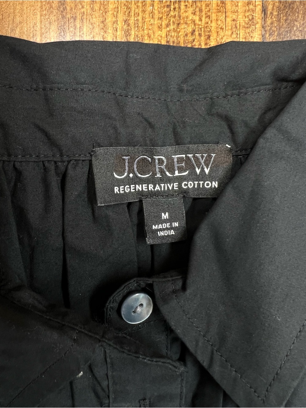 J. Crew Elsie shirt-dress in cotton poplin in Black Size Medium - Picture 8 of 9